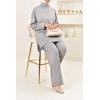 Women's woven knit set SELMA Heather grey