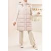 ILYANA Beige women's sleeveless down jacket