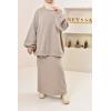 Taupe sweatshirt-skirt set SANA