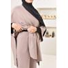 LEYSSA Taupe woven knit set for women