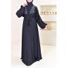 Abaya Umbrella Dubaï bleu nuit Neyssa shop