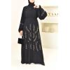 Abaya Dubaï flared black Neyssa Shop