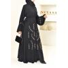 Abaya Dubaï flared black Neyssa Shop