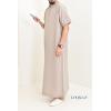 Qamis Emirati short sleeves nude