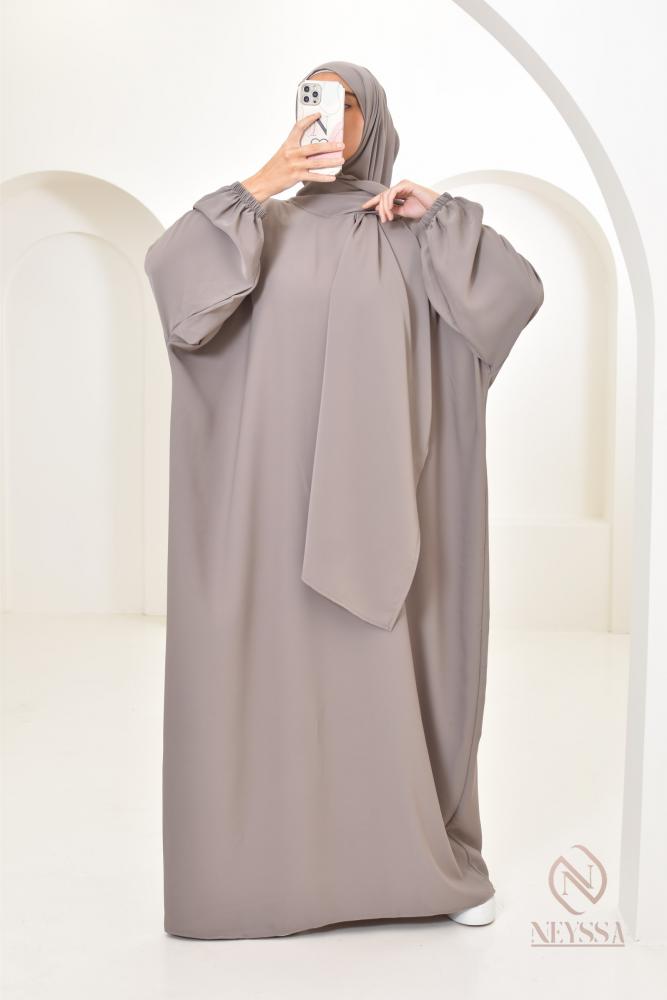 Robe de prière hijab intégré