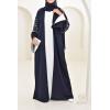 Abaya Dubaï kimono Bleu Nuit Neyssa