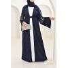 Abaya Dubai kimono Nachtblau Neyssa