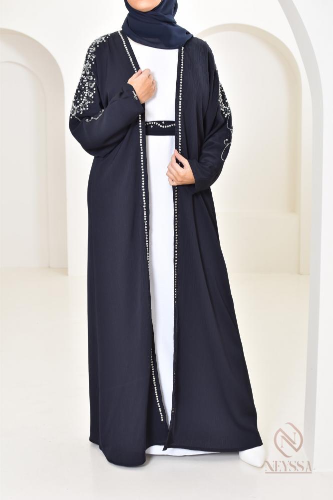 Abaya kimono Dubaï bleu neyssa shop