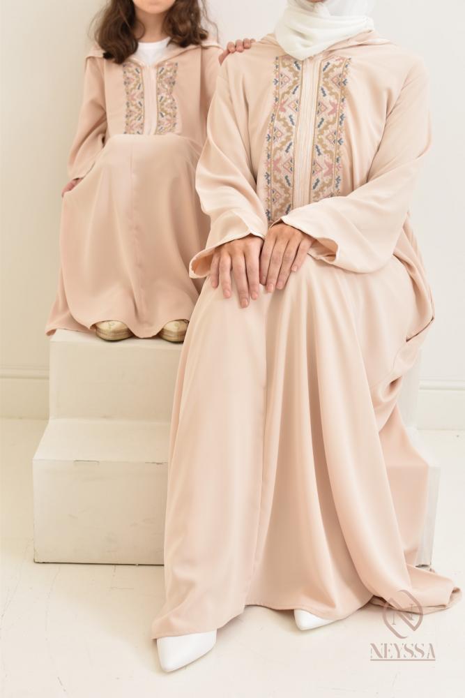 Abaya mère ou fille Beige