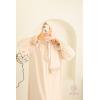 Abaya Hijab Embedded bestickt Mawazine beige