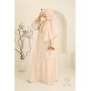 Abaya Hijab Embedded bestickt Mawazine beige