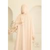 Abaya Hijab Embedded bestickt Mawazine beige