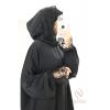 Box abaya integrated hijab DENTELLA black