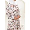 Robe longue fleurie Blanche Neyssa-Shop