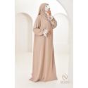 Abaya hijab intégré dentelles Selifa