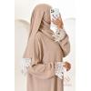 Abaya hijab intégré dentelles 