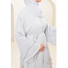 Abaya Dubaï HASSIBA Gris perle