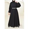 Abaya Dubaï Umbrella en jazz Hurija Noir