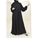 Abaya Dubaï Umbrella en jazz Hurija Noir