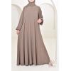 Abaya Dubai Umbrella aus Jazz Hurija Taupe