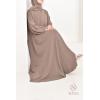 Abaya Dubaï Umbrella en jazz Hurija Taupe