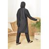 Burkini long hijab slip-on TWIL Black